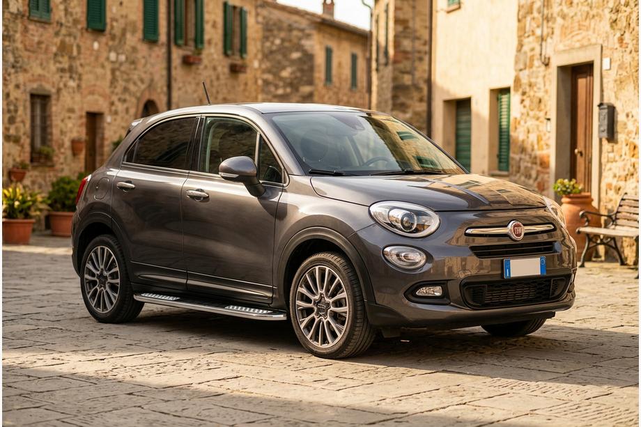 Fiat 500X 2014-2024 Side Steps Tayga V2 (2 pcs, Aluminum) Image