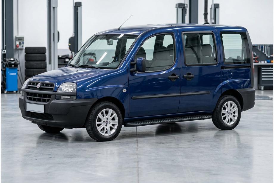 Fiat Doblo I 2001-2005 Side Steps Tayga Black (2 pcs, Aluminum) Image