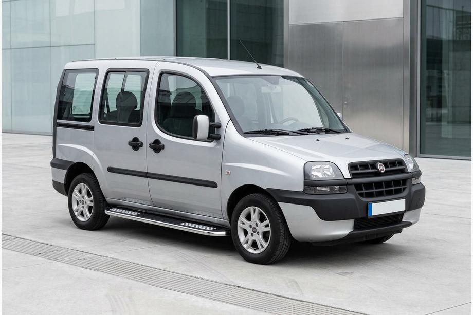 Fiat Doblo I 2001-2005 Side Steps Tayga V2 (2 pcs, Aluminum) Image