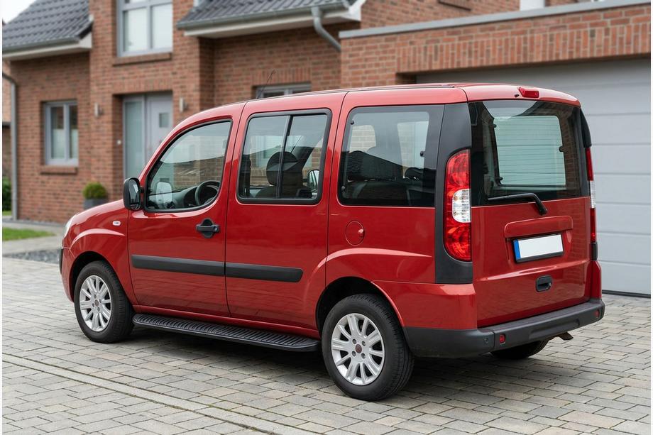 Fiat Doblo I 2005-2010 Side Steps Tayga Black (2 pcs, Aluminum) Image