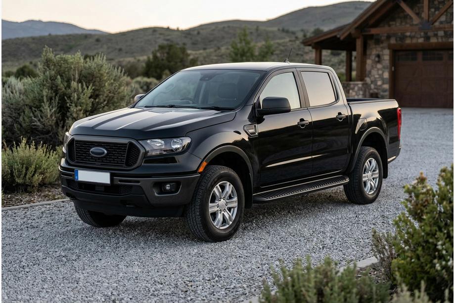 Ford Ranger 2011–2022 Side Steps Tayga Black (2 pcs, Aluminum) Image