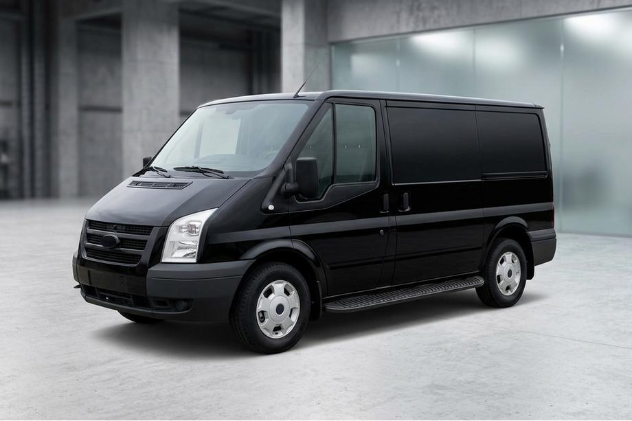 Ford Transit 2000–2014 Side Steps Tayga Black (2 pcs, Aluminum) L1 (short) Image