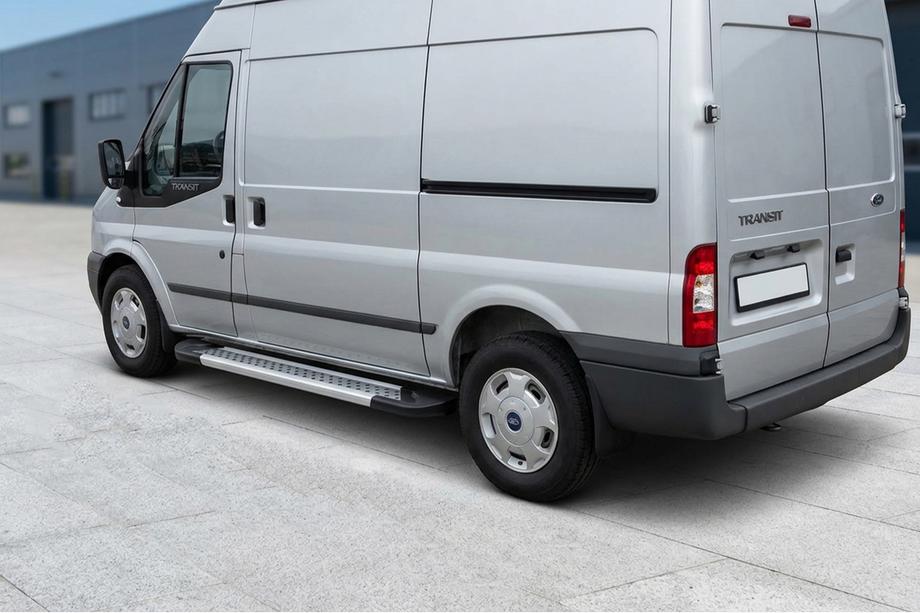 Ford Transit 2000–2014 Side Steps New Vision Grey (2 pcs, Aluminum) L3/L4 (long) Image