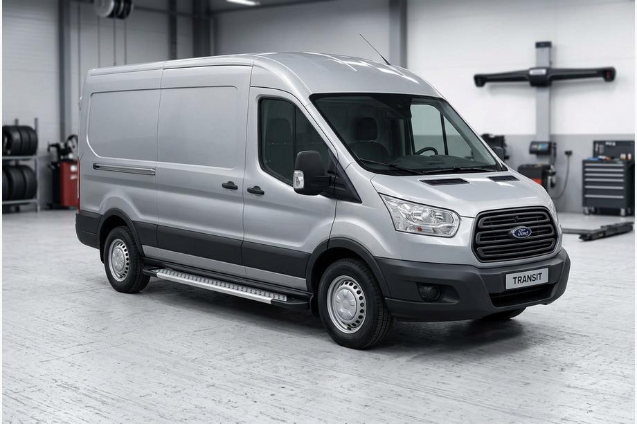 Ford Transit 2014- Side Steps New Vision Grey (2 pcs, Aluminum) Image