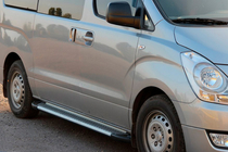 Hyundai H300, H1, Starex 2008-2020 Side Steps Line (2 pcs, Aluminum) photo 2