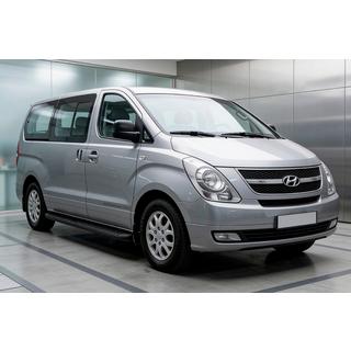Side Steps Tayga Black (2 pcs, Aluminum) Hyundai H300, H1, Starex 2008-2020 photo 1