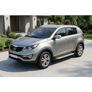 Side Steps New Vision Grey (2 pcs, Aluminum) Kia Sportage 2010-2015 photo 1