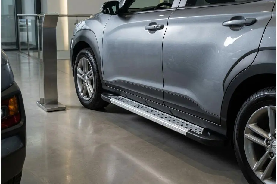 Hyundai Kona 2017-2023 Side Steps New Vision Grey (2 pcs, Aluminum) Image