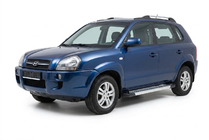 Hyundai Tucson JM 2004- Side Steps New Vision Grey (2 pcs, Aluminum) photo 1