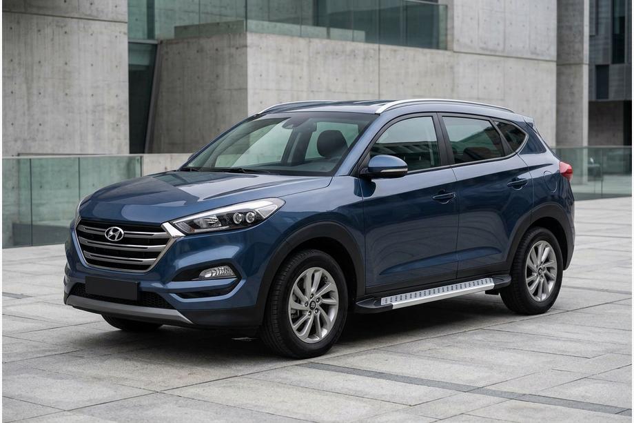 Hyundai Tucson TL 2016-2021 Side Steps New Vision Grey (2 pcs, Aluminum) Image