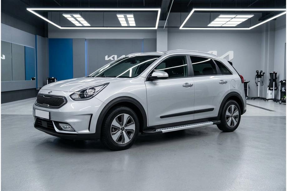 Kia Niro 2016–2021 Side Steps New Vision Grey (2 pcs, Aluminum) Image
