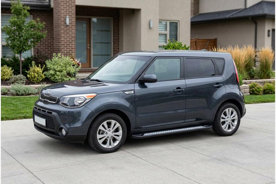 Kia Soul II 2013-2018 Side Steps New Vision Black (2 pcs, Aluminum) Image