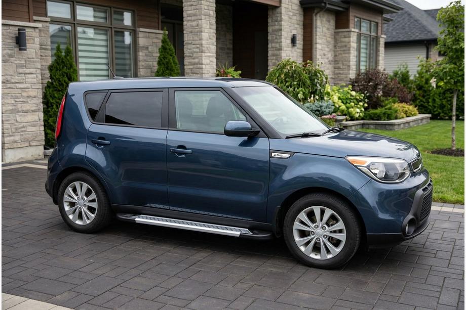 Kia Soul II 2013-2018 Side Steps New Vision Grey (2 pcs, Aluminum) Image