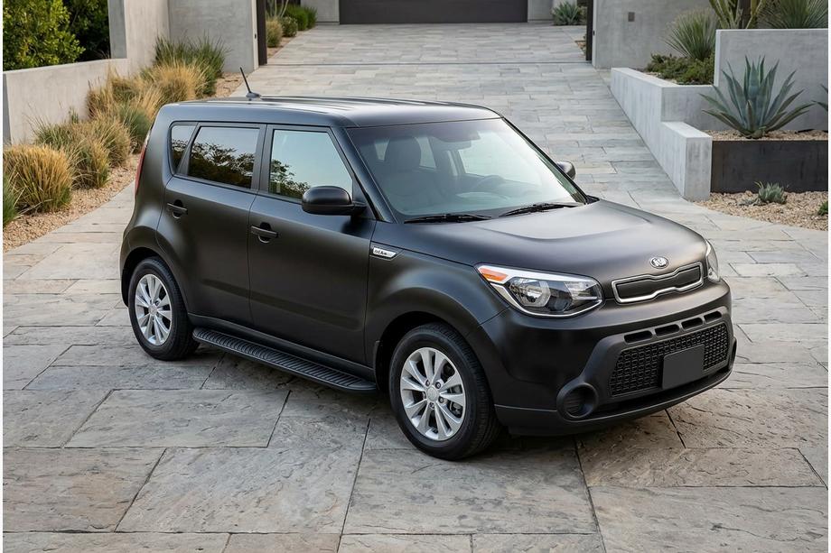 Kia Soul II 2013-2018 Side Steps Tayga Black (2 pcs, Aluminum) Image