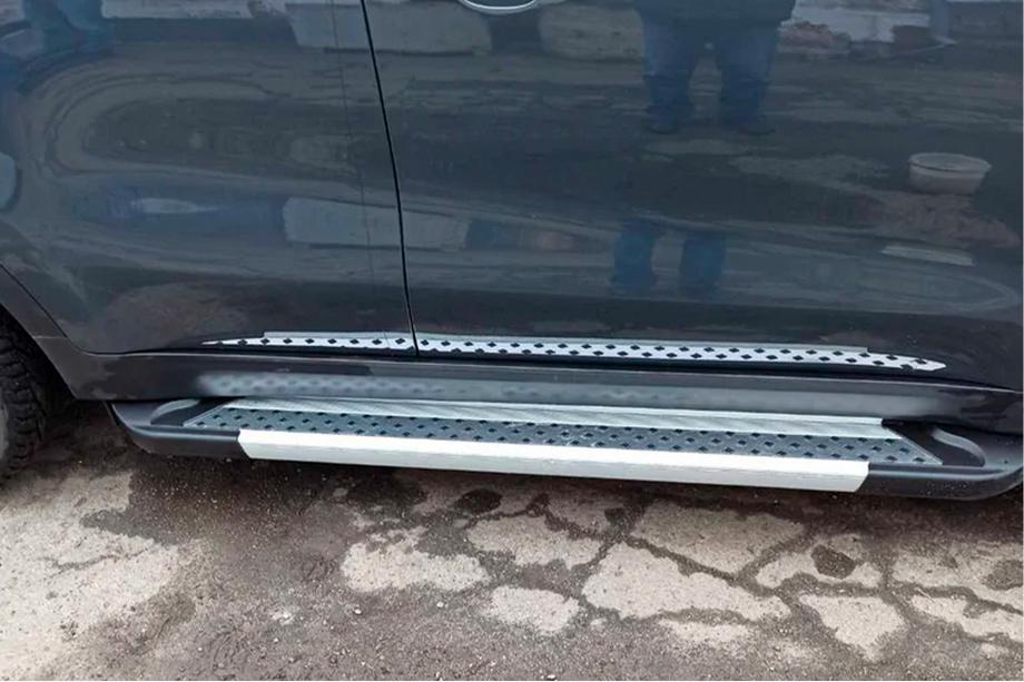 Kia Sportage 2015-2021 Side Steps New Vision Grey (2 pcs, Aluminum) Image