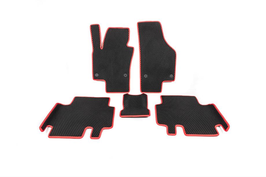 Volkswagen Sharan 2010-2023 Polyurethane Floor Mats (2nd Row, EVA, Black) Photo 6