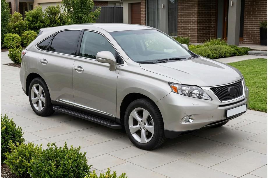 Lexus RX 2009-2015 Side Steps Allmond Black (2 pcs, Aluminum) Image