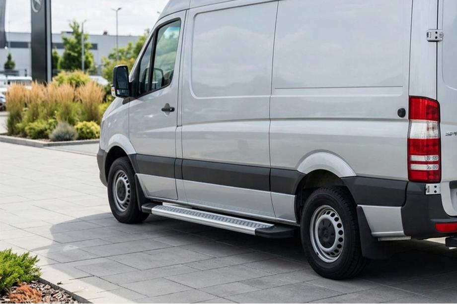 Mercedes Sprinter W906 2006–2018 Side Steps New Vision Grey (2 pcs, Aluminum) Long/ExtraLong Image
