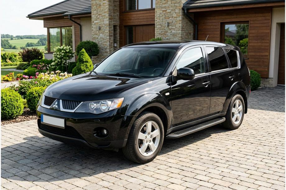 Mitsubishi Outlander 2006-2012 Side Steps Tayga Black (2 pcs, Aluminum) Image