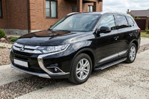 Mitsubishi Outlander 2012-2021 Side Steps Bosphorus Grey (2 pcs, Aluminum) photo 1