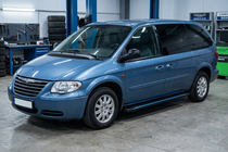 Chrysler Voyager 2001-2007 Side Steps Maya Blue (2 pcs, Aluminum) photo 1