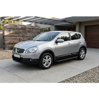 Side Steps Tayga Black (2 pcs, Aluminum) Nissan Qashqai 2007-2010 photo 1