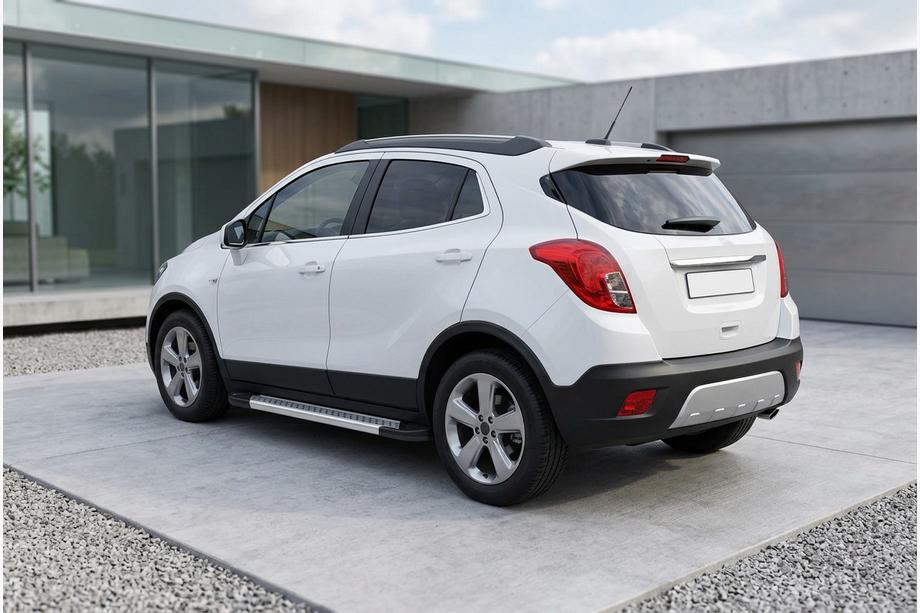 Opel Mokka 2012-2021 Side Steps New Vision Grey (2 pcs, Aluminum) Image