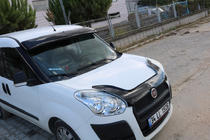 Fiat Doblo II 2010-2022 Windshield visor (black gloss, 5mm) photo 13
