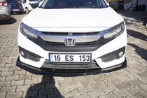 Honda Civic Sedan X 2016-2021 Front Lip V1 (black) photo 4