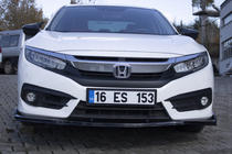 Honda Civic Sedan X 2016-2021 Front Lip V1 (black) photo 6
