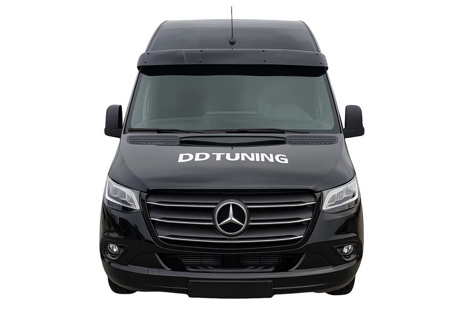 Mercedes Sprinter W907/W910 2018- Windshield Visor (black gloss, 5mm) Photo 2