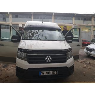 Windshield Deflector (black gloss, 5mm) Volkswagen Crafter 2016- photo 4