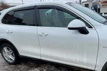 Porsche Cayenne 2010-2017 Window deflectors with chrome strip (4 pcs, HIC) photo 2