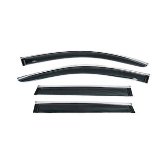 Window deflectors with chrome strip (4 pcs, HIC) Porsche Cayenne 2010-2017 photo 4