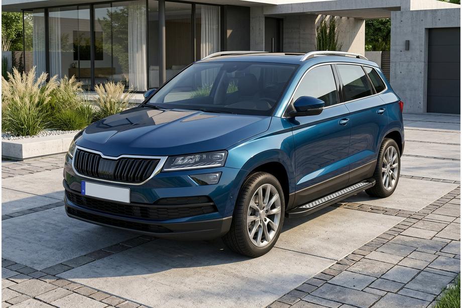 Skoda Karoq 2018- Side Steps New Vision Black (2 pcs, Aluminum) Image
