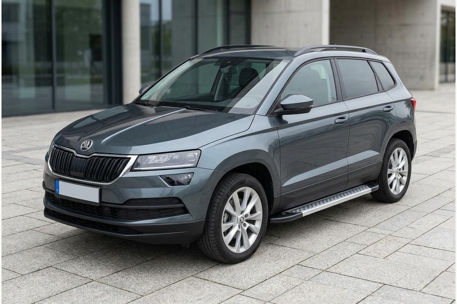 Skoda Karoq 2018- Side Steps New Vision Grey (2 pcs, Aluminum) Image