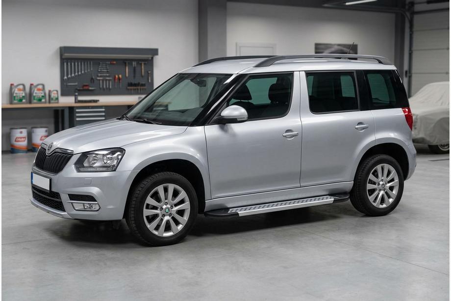 Skoda Yeti 2009-2017 Side Steps New Vision Grey (2 pcs, Aluminum) Image
