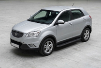SsangYong Korando 2010-2019 Side Steps Tayga Black (2 pcs, Aluminum) photo 1