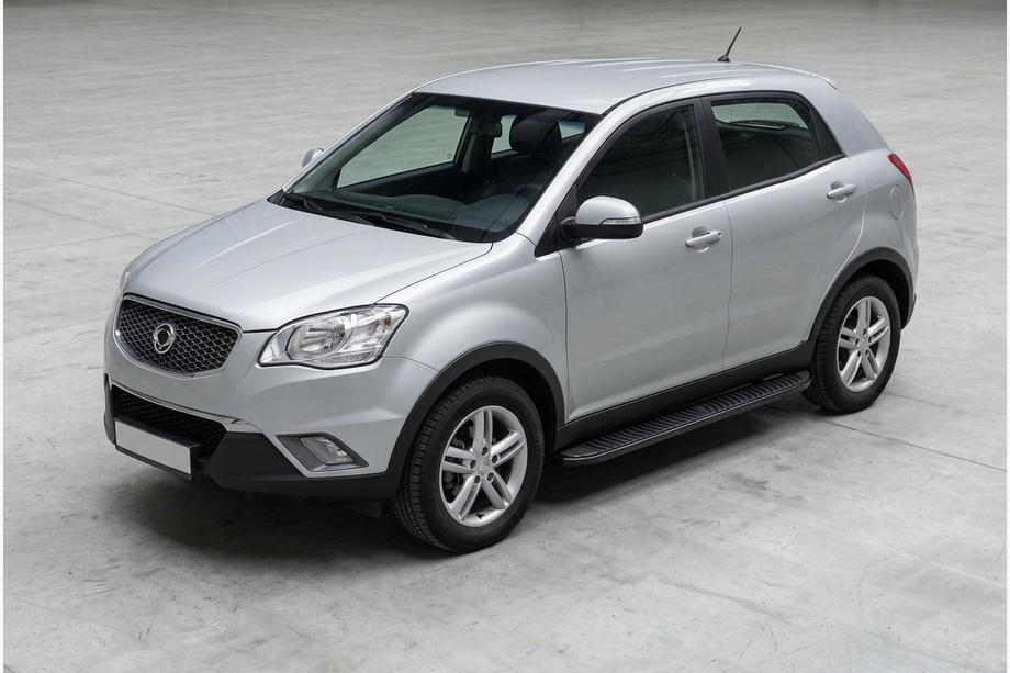 SsangYong Korando 2010-2019 Side Steps Tayga Black (2 pcs, Aluminum) Image