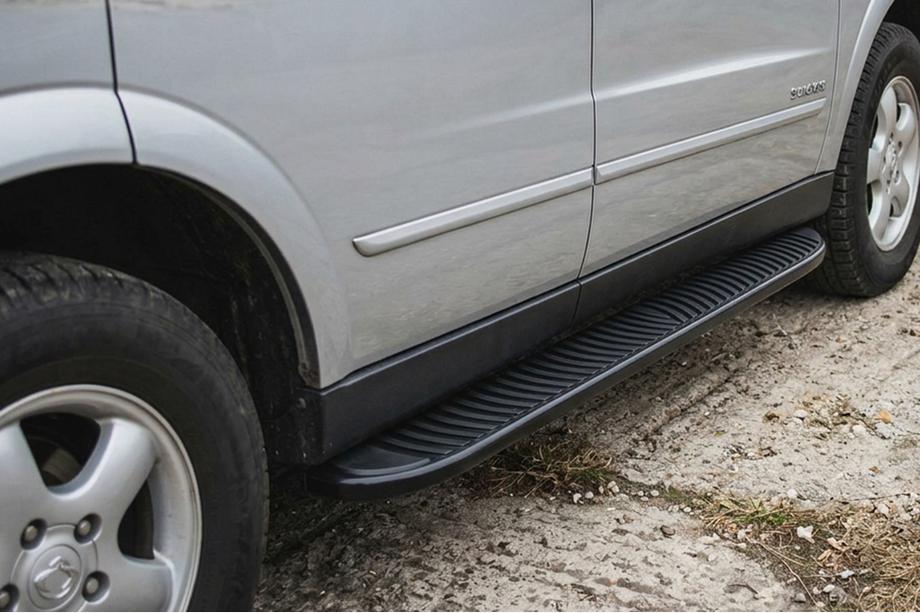 SsangYong Kyron 2005-2014 Side Steps Tayga Black (2 pcs, Aluminum) Image