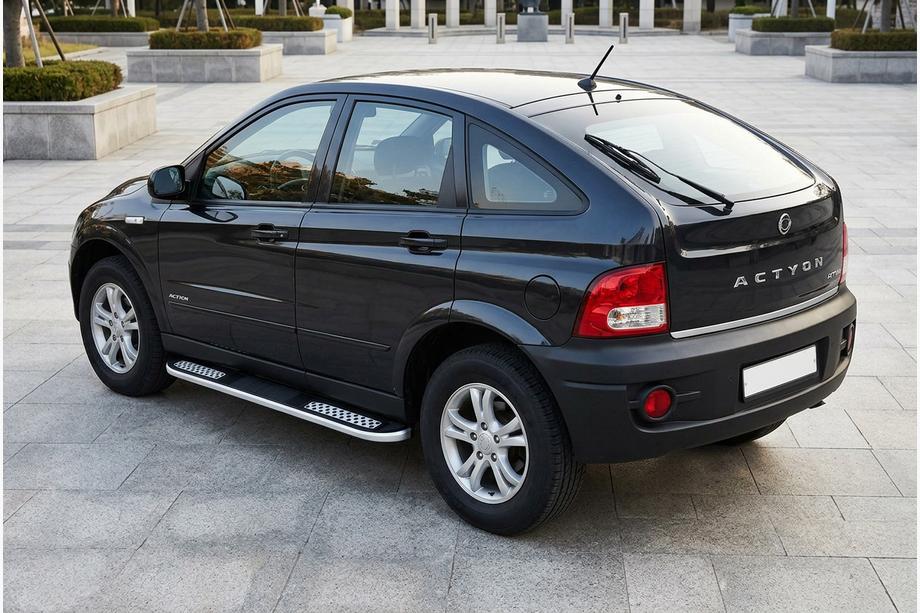 SsangYong Action 2005-2018 Side Steps Tayga V2 (2 pcs, Aluminum) Image