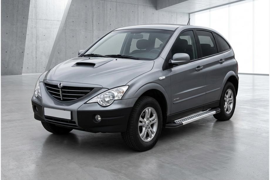 SsangYong Action 2005-2018 Side Steps New Vision Grey (2 pcs, Aluminum) Image