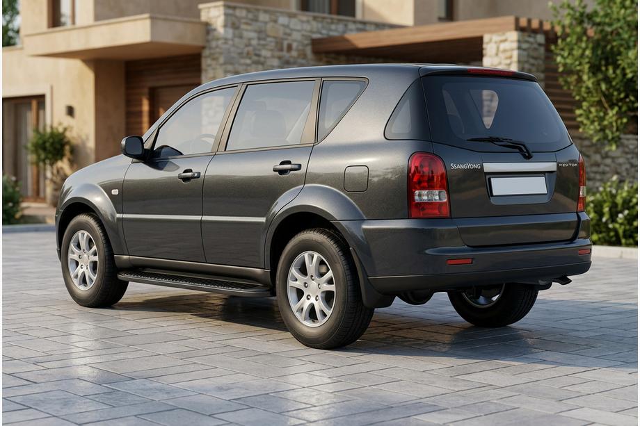 SsangYong Rexton I 2001-2017 Side Steps Tayga Black (2 pcs, Aluminum) 2012-2017 Image
