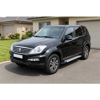 Side Steps Vision New Grey (2 pcs, Aluminum) SsangYong Rexton I 2001-2017 photo 1