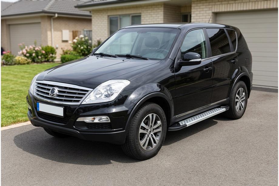 SsangYong Rexton I 2001-2017 Side Steps Vision New Grey (2 pcs, Aluminum) Image
