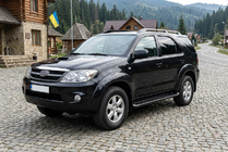 Toyota Fortuner 2006-2015 Side Steps Allmond Black (2 pcs, aluminum) photo 1