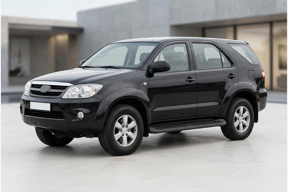 Toyota Fortuner 2006-2015 Side Steps Tayga Black (2 pcs, aluminum) Image