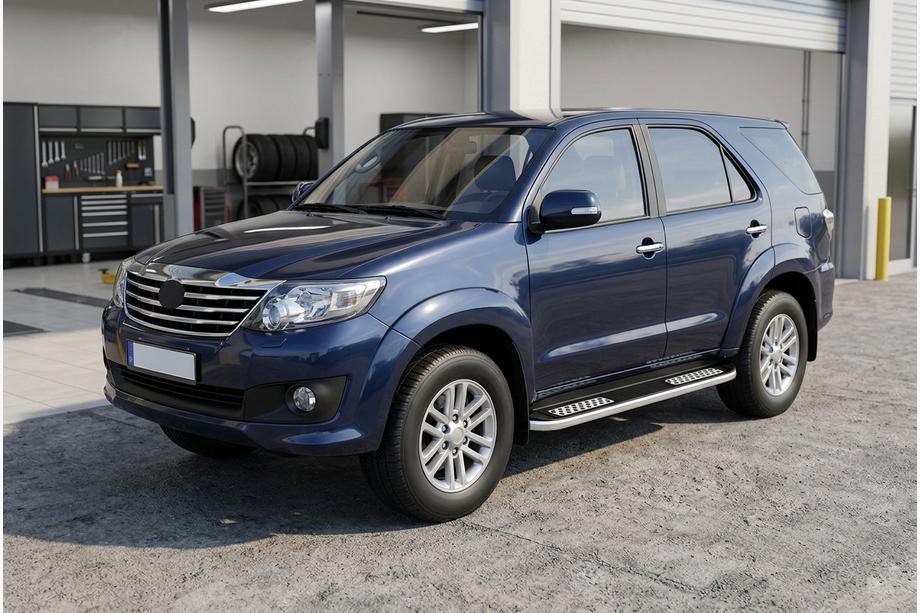 Toyota Fortuner 2006-2015 Side Steps Tayga V2 (2 pcs, aluminum) Image