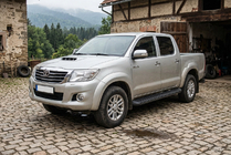 Toyota Hilux 2006-2015 Side Steps Tayga Black (2 pcs, Aluminum) photo 1