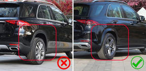 Mercedes GLE W167 2018- Premium Mud Flaps (painted fender flares, model without side steps, 4 pcs) photo 4